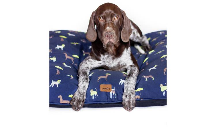 Joules Sleeping Dogs Print Dog Mattress - Large 