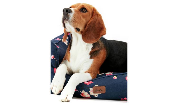 Joules Iconic Floral Print Box Dog Bed - Small