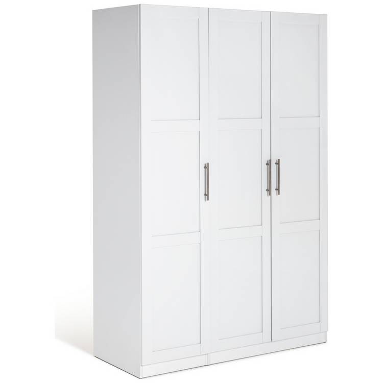 Buy Habitat Munich Panelled 3 Door Wardrobe White Wardrobes Habitat