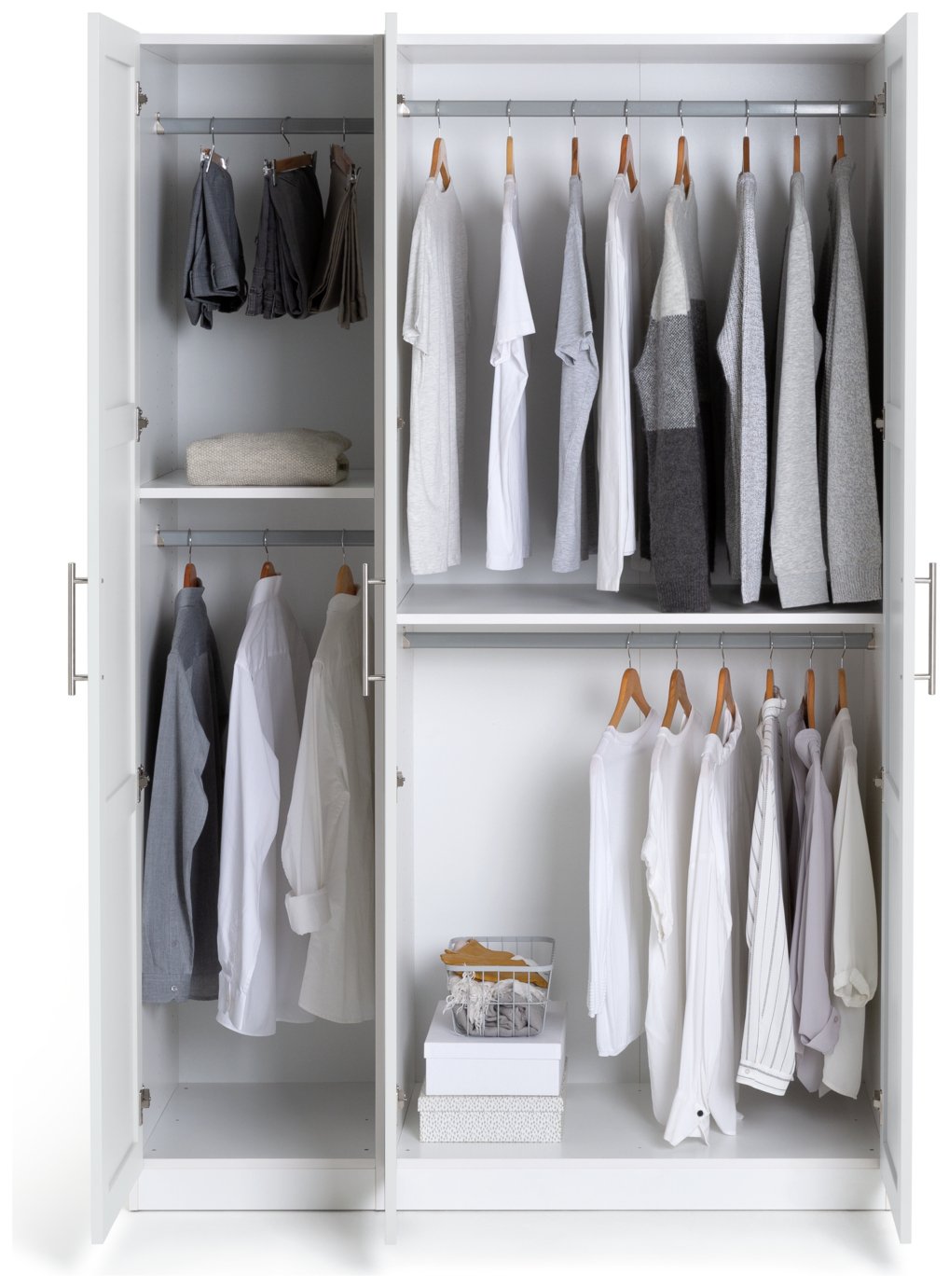 white0327　3個セット Buy Habitat Munich Panelled 3 Door Wardrobe - White | Wardrobes