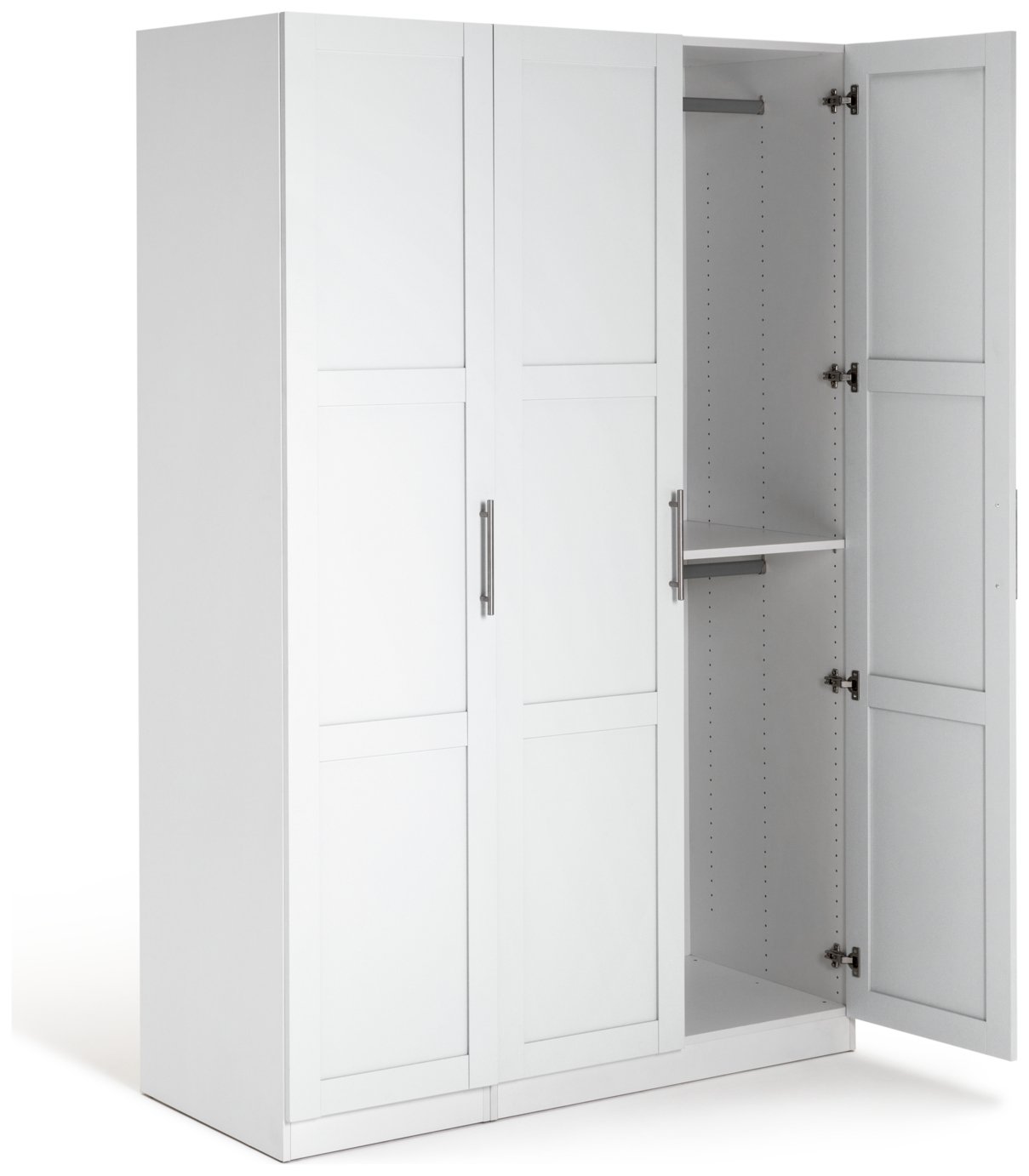Buy Habitat Munich Panelled 3 Door Wardrobe - White | Wardrobes