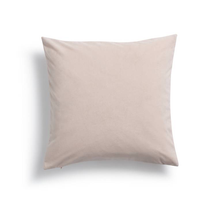 Habitat Matte Velour Soft Plain Cushion Dusky Pink - 43x43cm 0