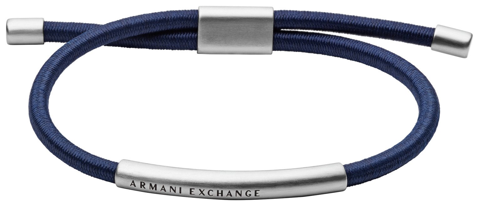 Armani Exchange Men's Silver Stainless Steel ID Bracelet