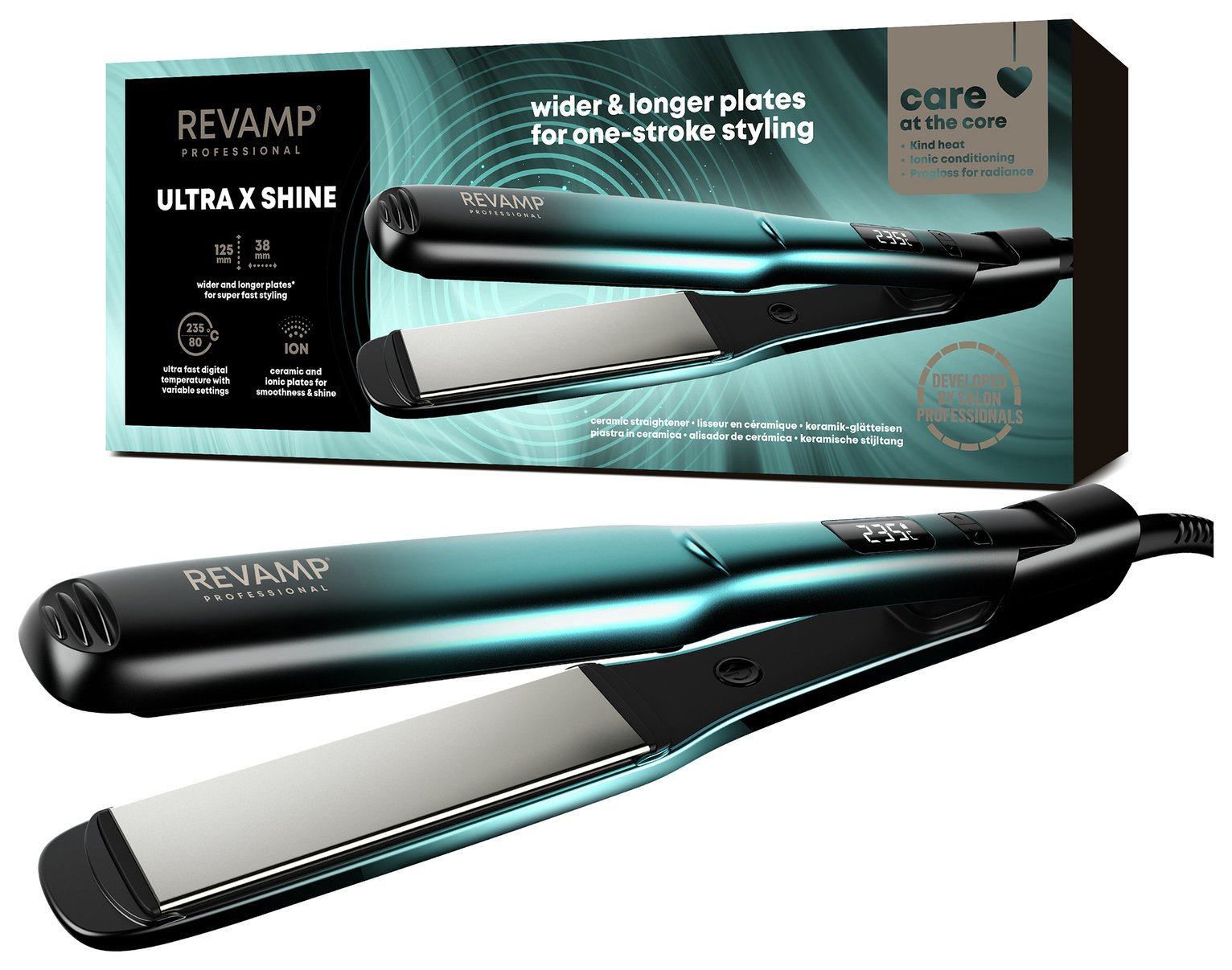 Revamp Progloss Wide Ultra X Shine Ceramic Hair Straightener