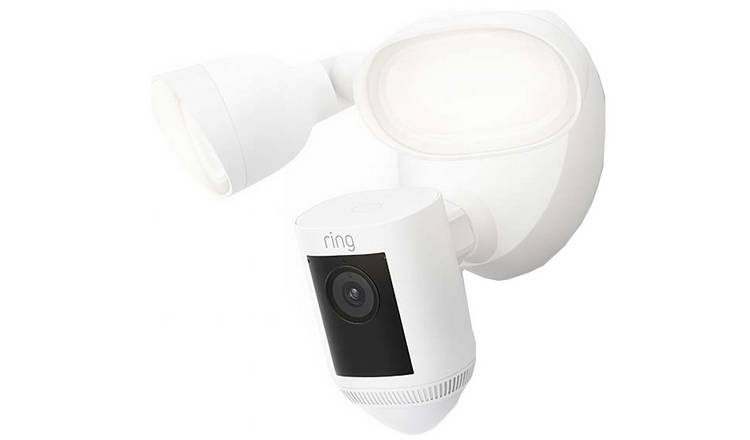 Ring Floodlight Wired Pro Cam Security Camera CCTV - White