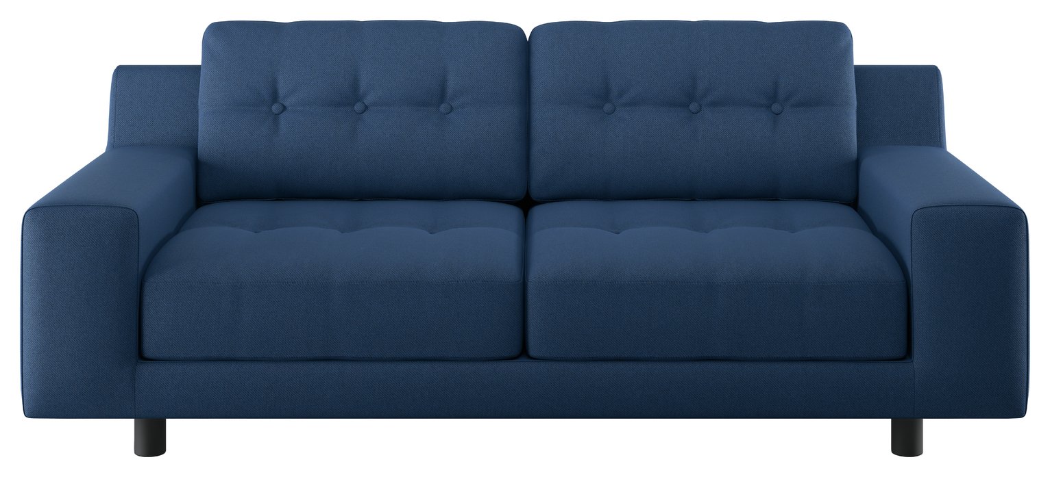 Habitat Hendricks Fabric 2 Seater Sofa - Navy