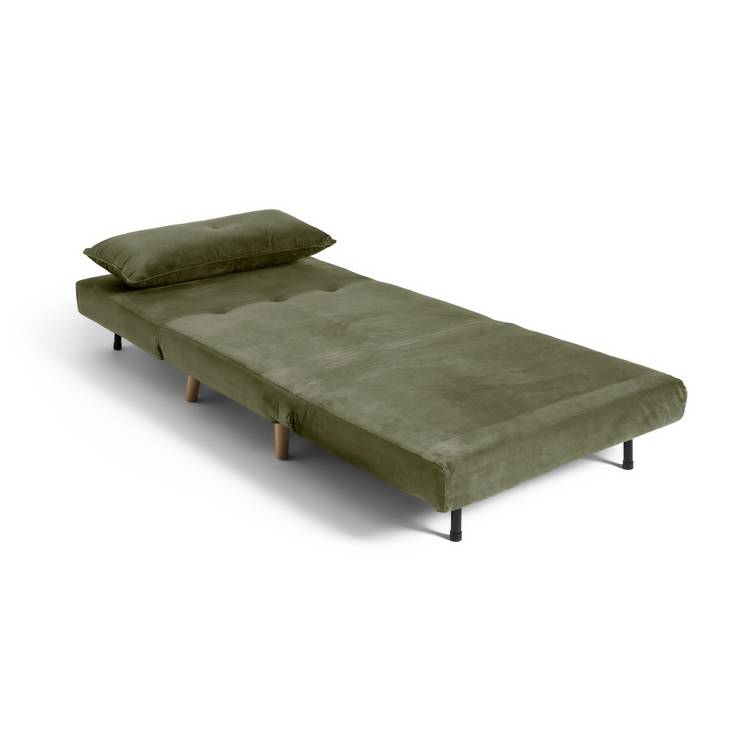 Buy Habitat Roma Velvet Fabric Chairbed Sage Green Sofabeds