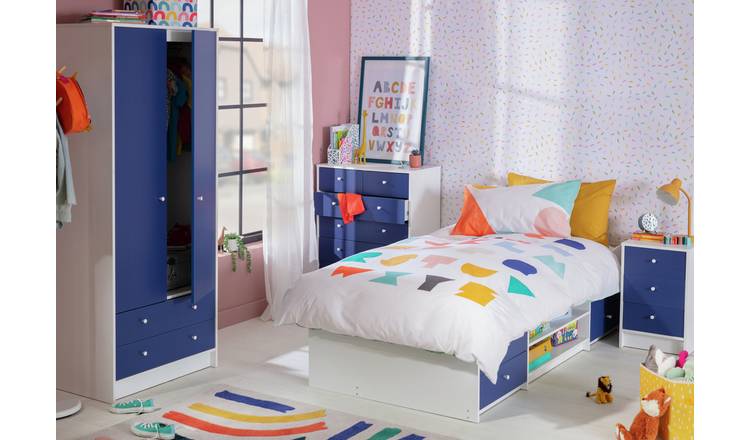 Buy Argos Home Kids Malibu 3 Piece 2 Door Wardrobe Set Blue Kids bedroom furniture sets Argos