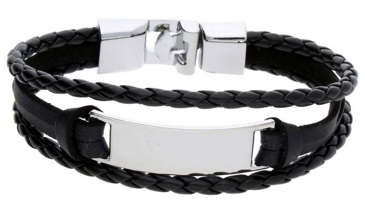 Mens silver sale bracelets argos