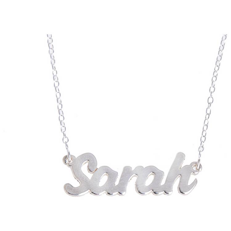 Revere Sterling Silver Personalised Name Pendant Necklace 0