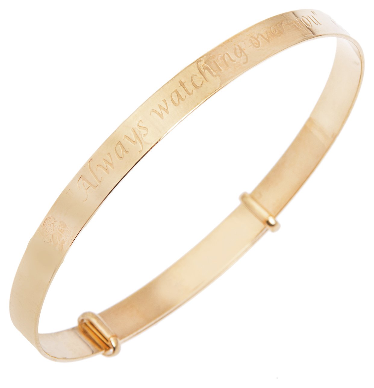 9ct Gold Plated Silver Kid's Personalised Baby Bangle