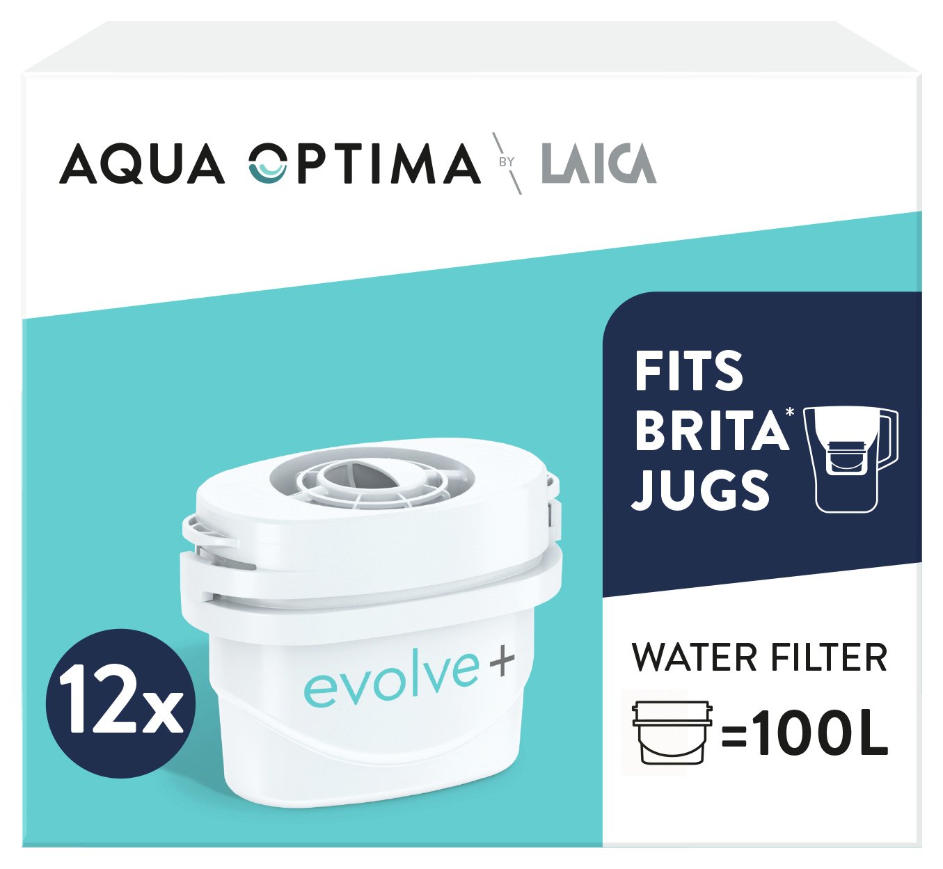 Aqua Optima Evolve Plus Water Filter Cartridges - Pack of 12