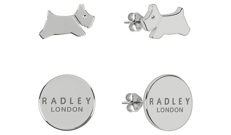 Radley Silver Coloured Dog Stud Earrings - Set of 2