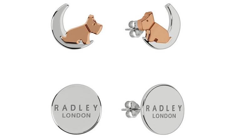 Buy Radley 18ct Rose Gold Silver Plated Celestial Stud Earrings Womens earrings Argos