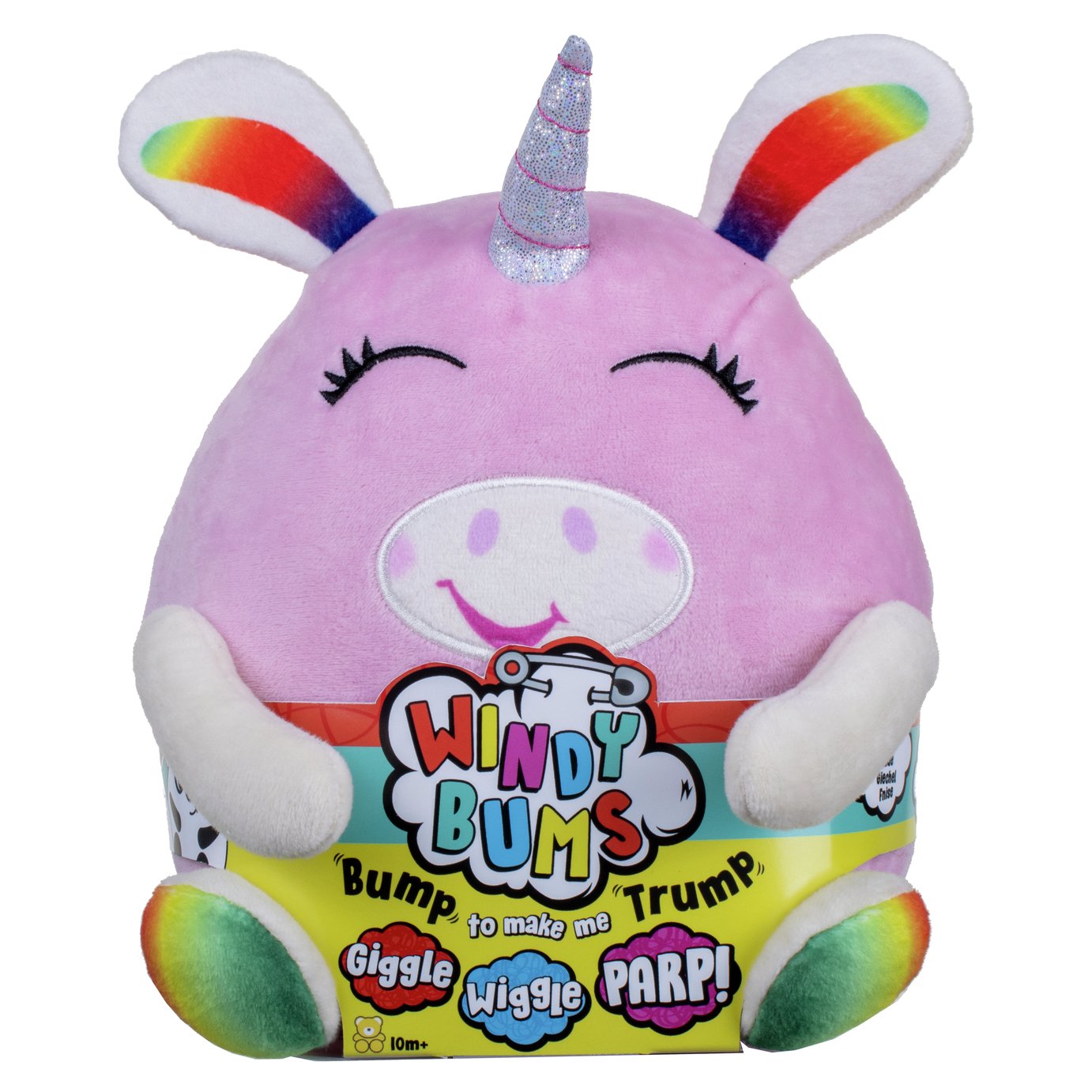 Windy Bums Cheeky Farting Soft Unicorn Toy