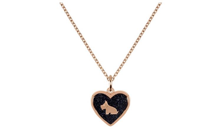 Buy Radley 18ct Rose Gold Plated Sterling Silver Heart Necklace ...