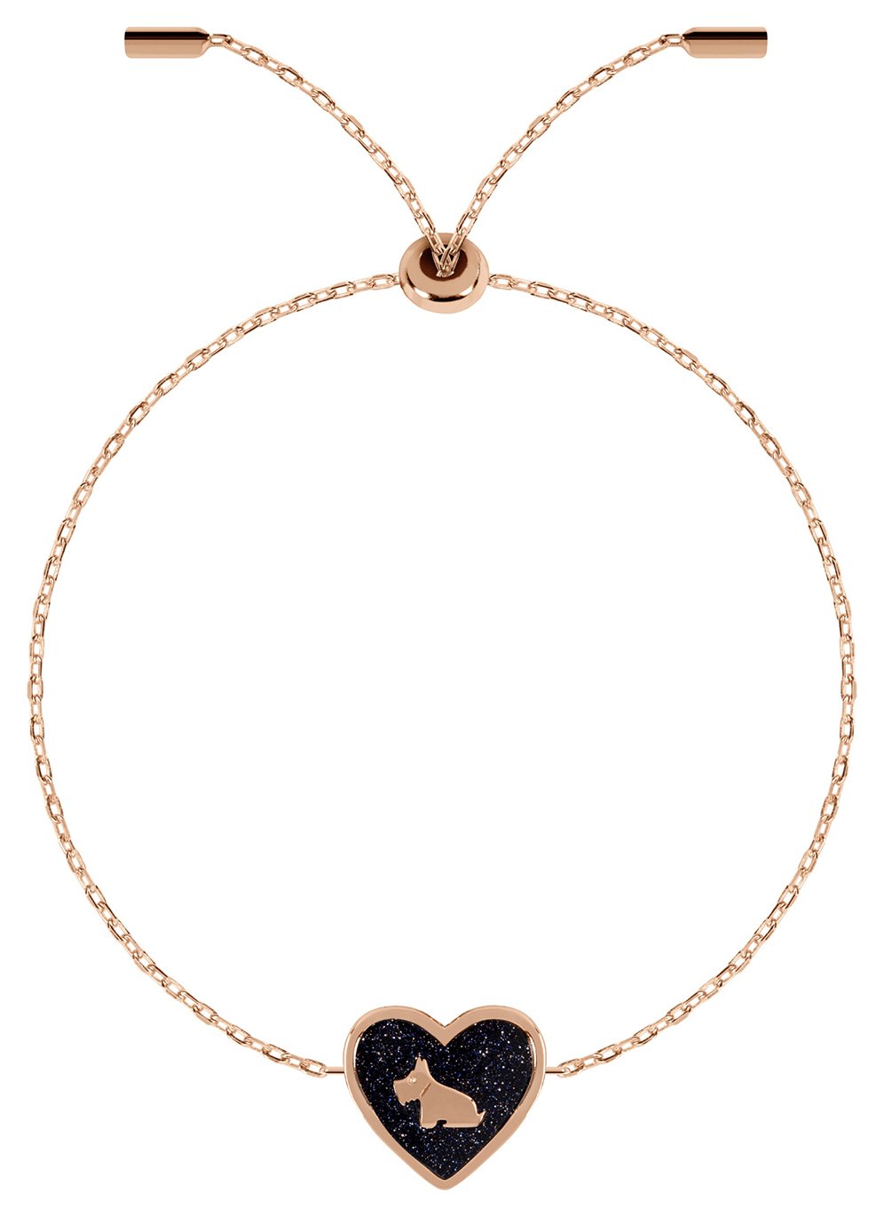 Radley 18ct Rose Gold Plated Sterling Silver Heart Bracelet