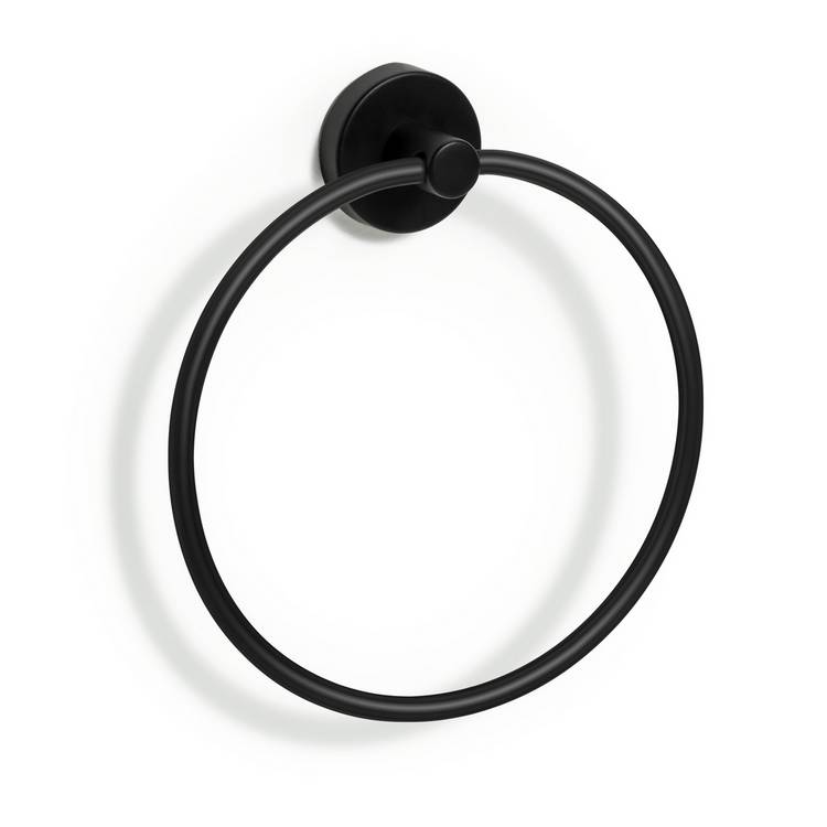 Habitat Wall Mounted Towel Ring - Matt Black 0