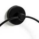 Buy Habitat Wall Mounted Towel Ring - Matt Black, Towel rails and rings