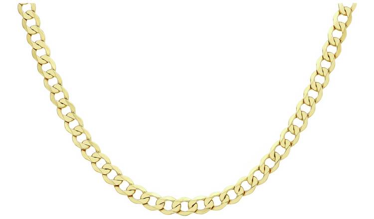 Men's Solid Curb Chain Necklace Stainless Steel 8mm 20