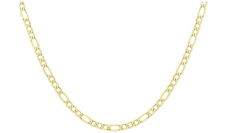 Buy Revere 9ct Yellow Gold Italian Figaro Link 20 Inch Chain | Womens ...