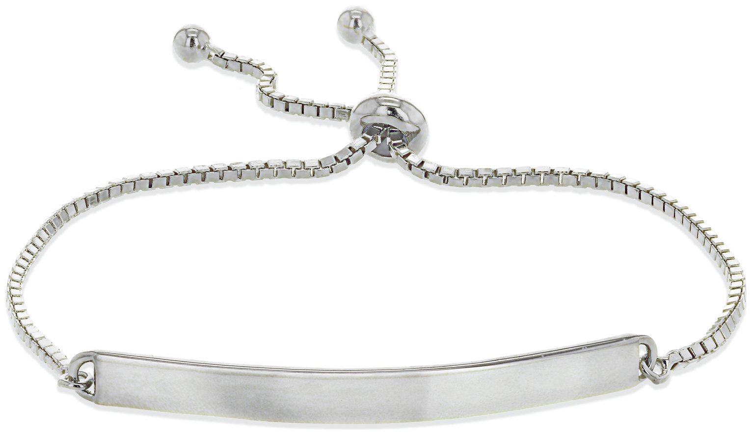 Revere Sterling Silver Personalised Slider ID Bracelet