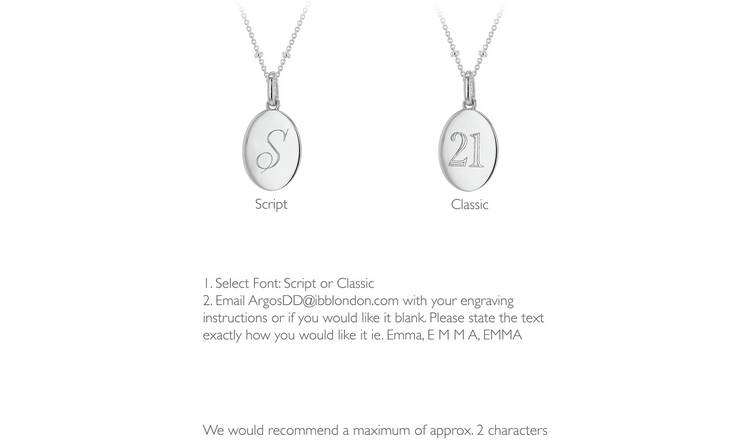 Argos hot sale engraved necklace