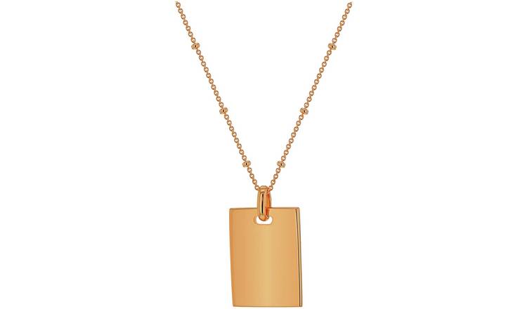 18ct Rose Gold Plated Silver Personalised Pendant Necklace