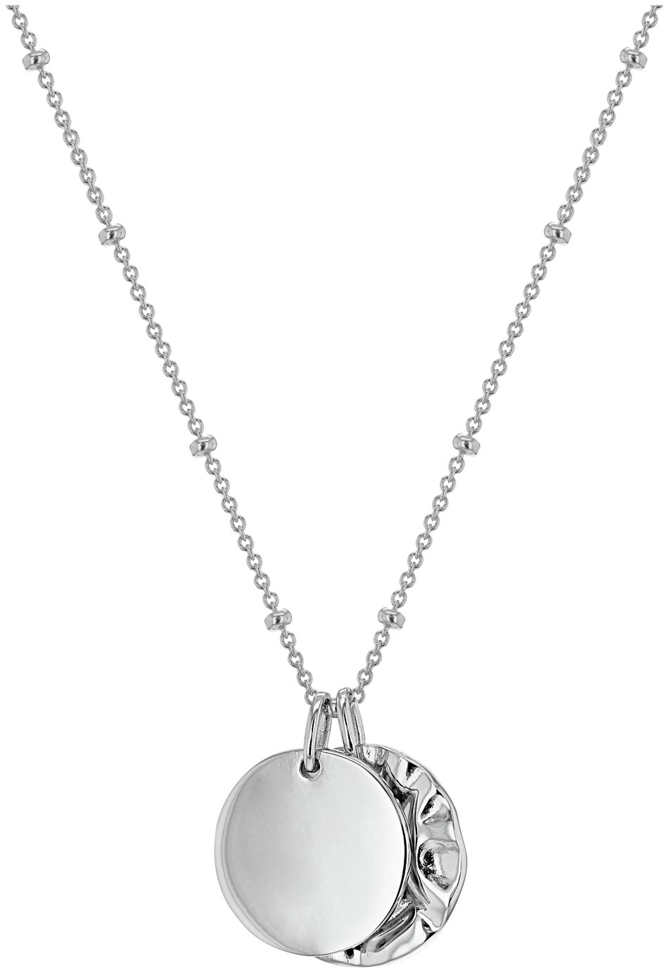 Revere Sterling Silver Personalised Disc Pendant Necklace
