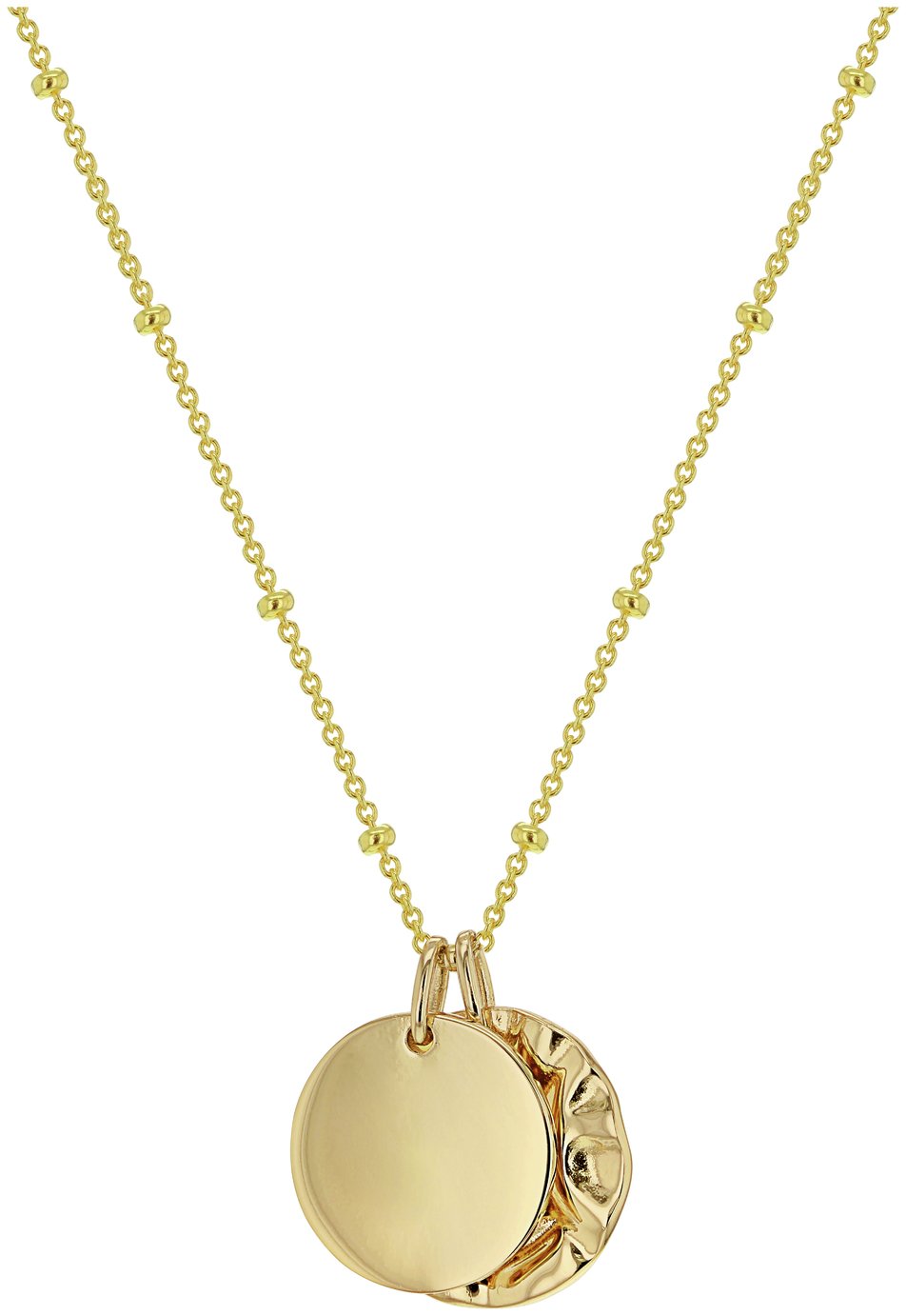 Revere 18ct Gold Plated Personalised Disc Necklace