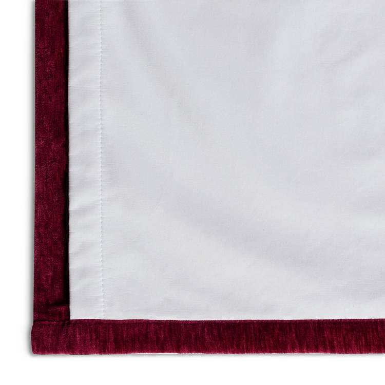 Habitat Plain Chenille Blackout Lined Thermal Curtains-Berry 0