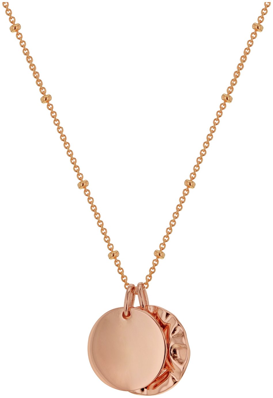 Revere 18ct Rose Gold Plated Silver Personalised Necklace 