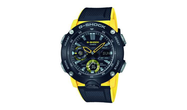 Buy Casio G Shock Men s Black and Yellow Resin Strap Watch