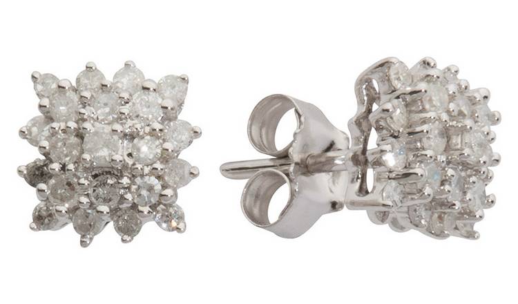 Argos white shop gold studs