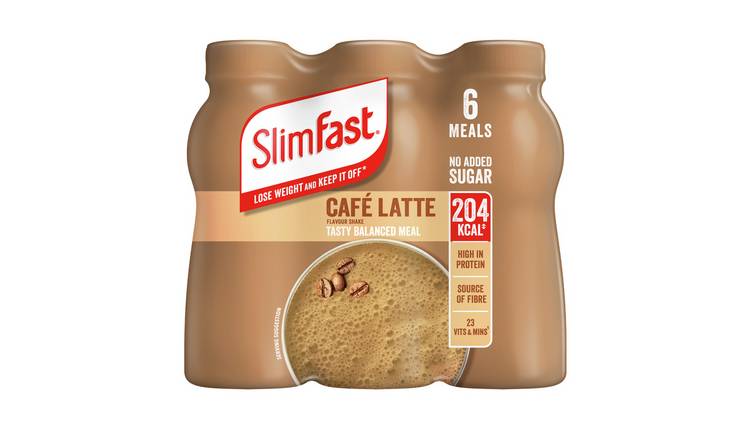 SlimFast Cafe Latte Ready To Drink Shakes 6x325ml