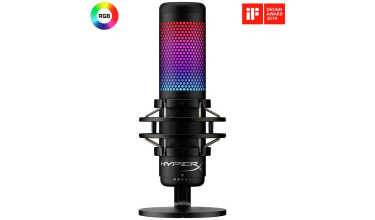 HyperX QuadCast S White RGB USB Condenser Microphone