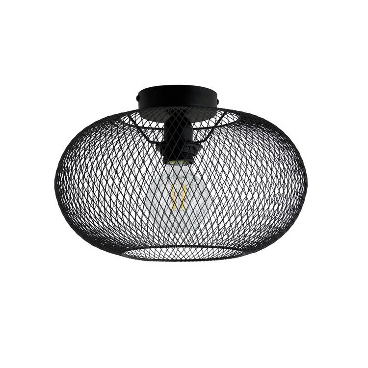 Habitat Tumba Mesh Flush to Ceiling Light - Black 0