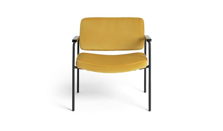 Habitat Molly Velvet Chair - Yellow