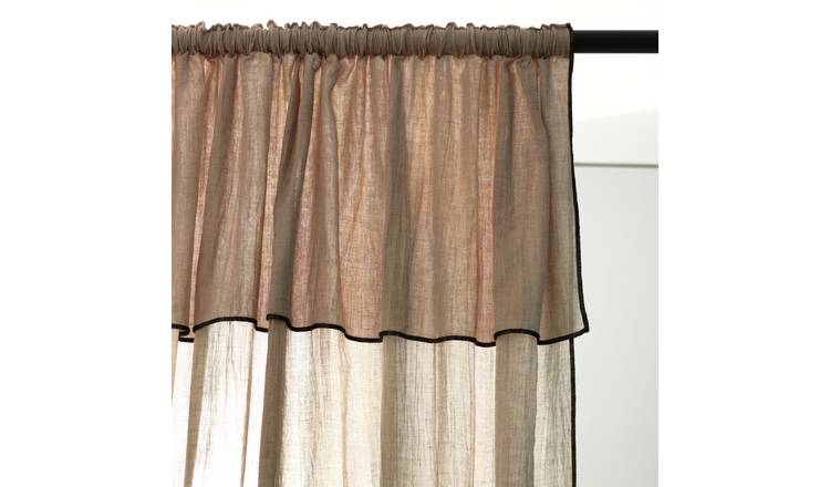 Habitat Double Voile Unlined Sheer Curtain - Natural