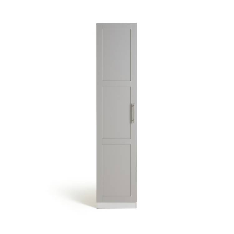 Habitat Munich Panelled 1 Door Wardrobe - Grey 0
