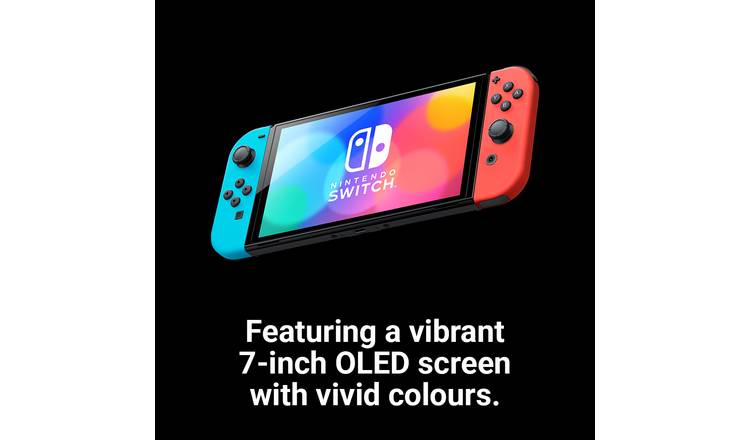 Buy Nintendo Switch OLED Console - Neon Blue & Neon Red | Nintendo