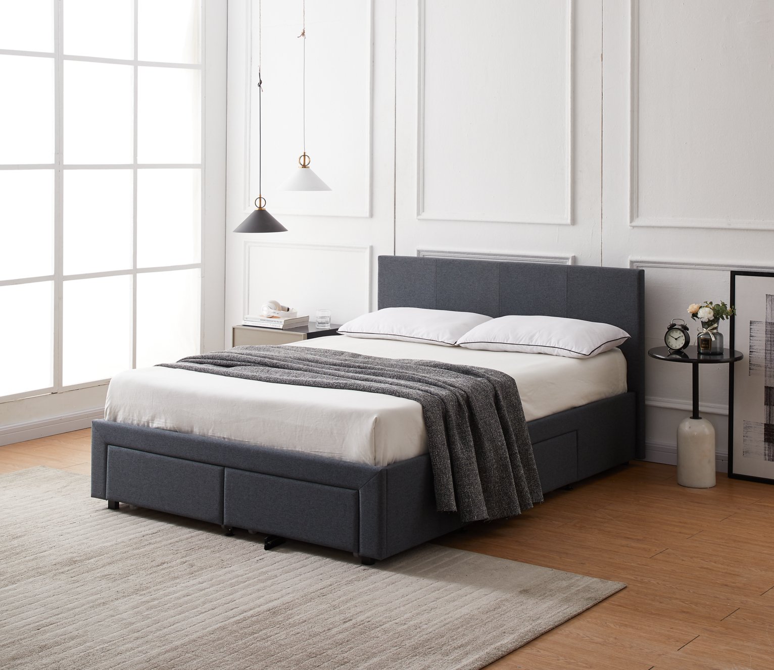Habitat Heathdon 4 Drawer Double Fabric Bed Frame review 8.8 / 10