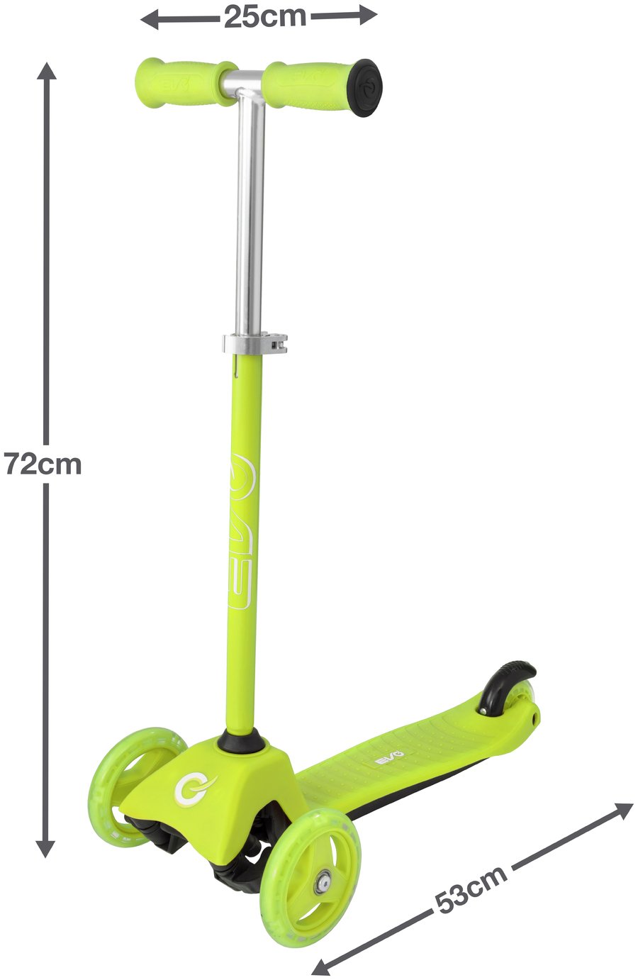Buy EVO Mini Cruiser 3 Wheel Scooter - Lime | Kids scooters | Argos