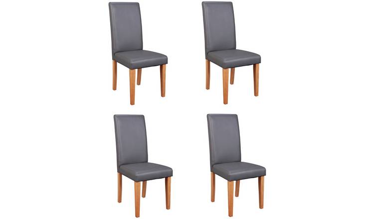 Argos Home 4 Midback Dining Chairs - Charcoal