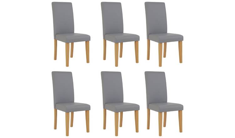 Buy Argos Home 6 Midback Dining Chairs - Grey | Dining chairs | Argos
