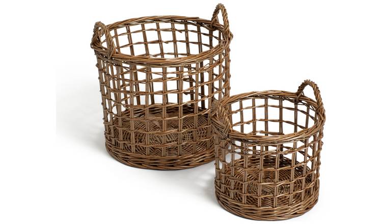 Wicker bike store basket argos