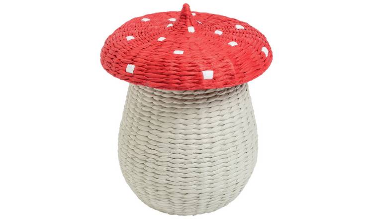 Argos Home Toadstool Kids Laundry Basket with Lid - Red