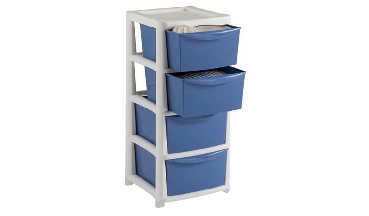 Plastic storage boxes and drawers