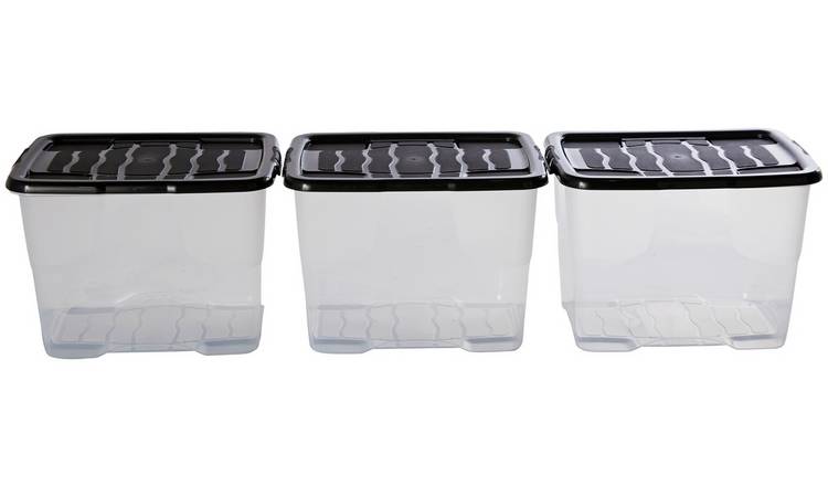 Boutique All in One Clear Storage Boxes with Lids, Premium Plastic Storage  Containers with Lids for Home, Kitchen, Office & Outdoor Events, Sturdy 