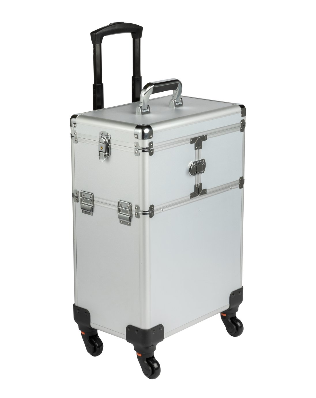 Silver Professional Make-up Trolley Case